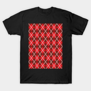 Tartan Piece Christmas Pattern T-Shirt